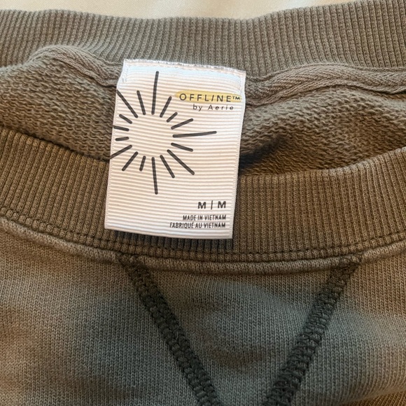 Aerie Olive Crewneck Top - Picture 3 of 4